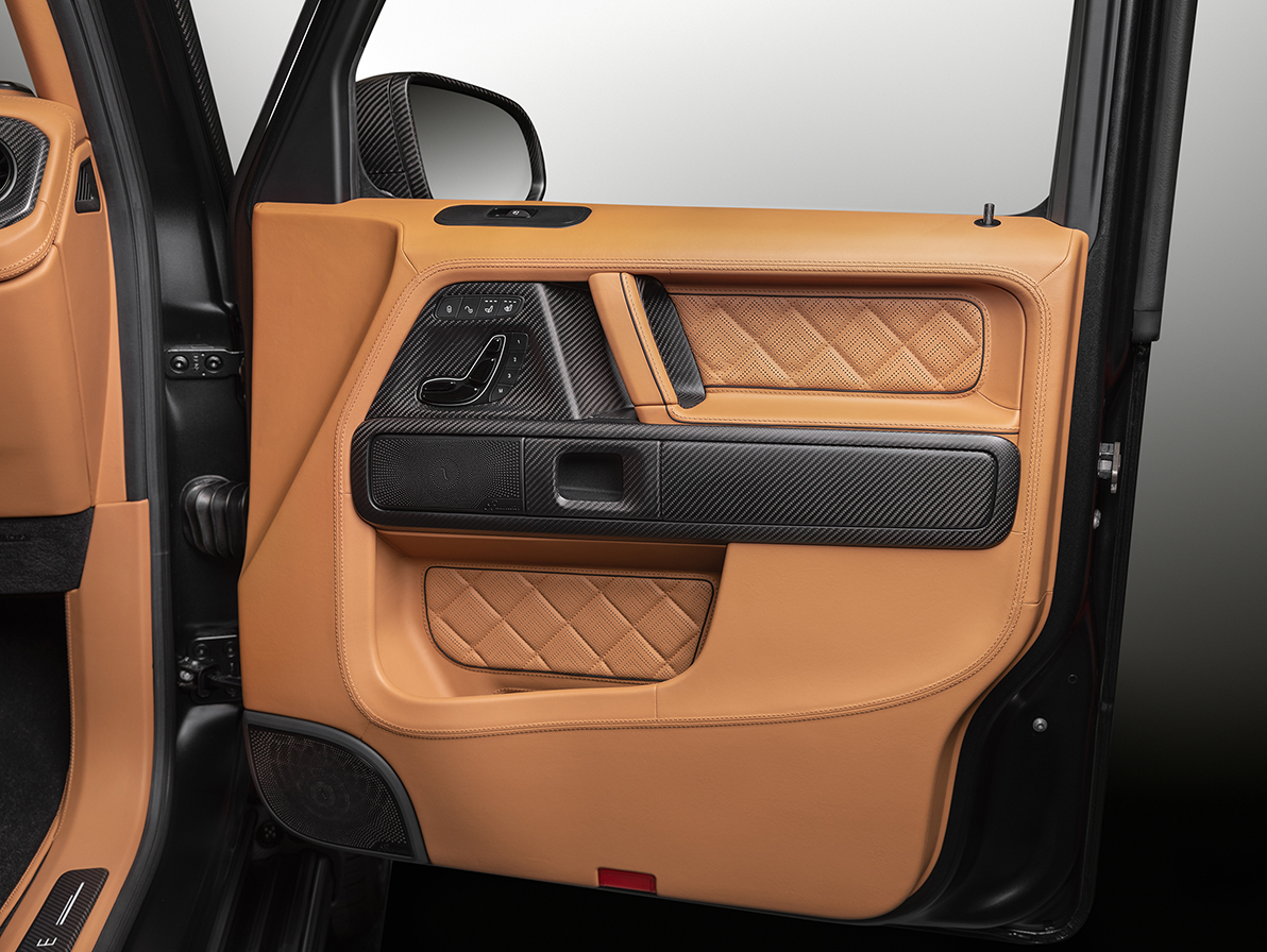 Carbon Fiber Interior Door Armrest Trim Covers for Mercedes G-class W463A